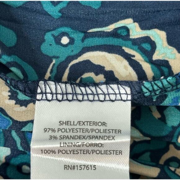 NWD Nicole Miller Blue Halter Neck Silk Feel Midi Dress Womens Size Large L NEW - Picture 7 of 10